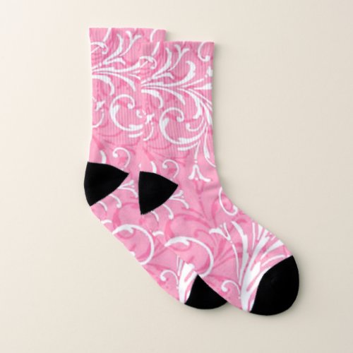 Pink Swirl Pattern Socks