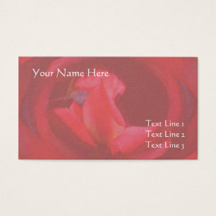 Pink Swirling Rosebud Flower Business Card