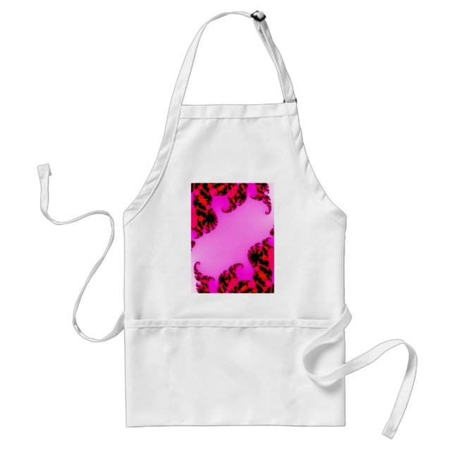 Pink swirls adult apron (Front)