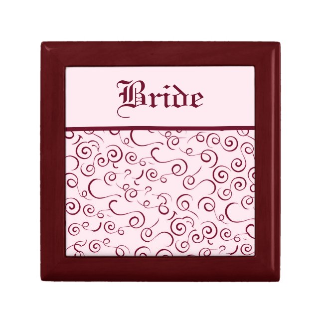 Pink Swirls Bride Box (Front)