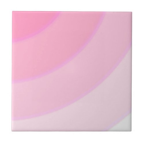 Pink Swirls Ceramic Tile