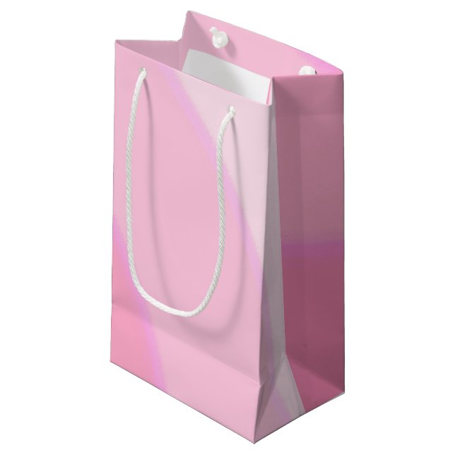 Pink Swirls Gift Bag (Front Angled)
