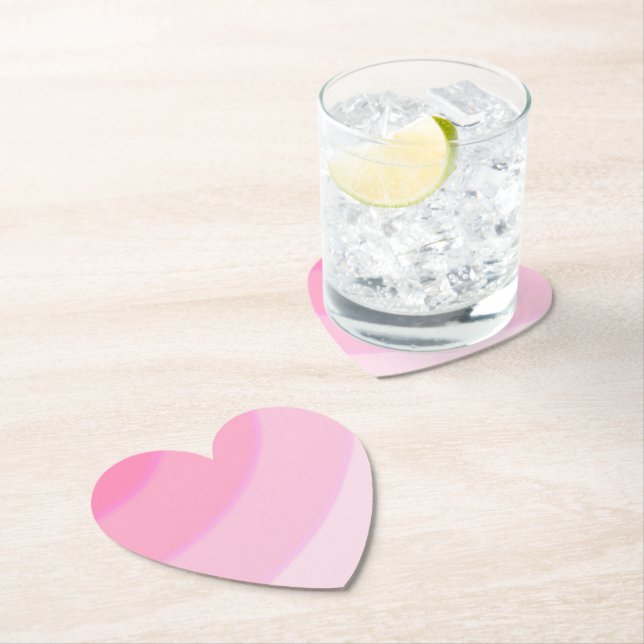 Pink Swirls  Paper Coaster (Insitu)