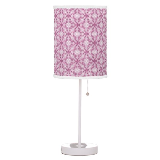 Pink Swirls Table Lamp (Left)