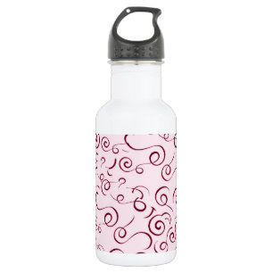 Pink Swirls Water Bottle