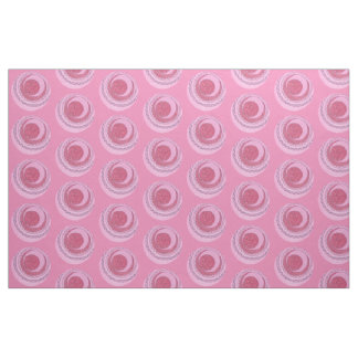 Pink Swirly Abstract Circles Dots Pattern Fabric