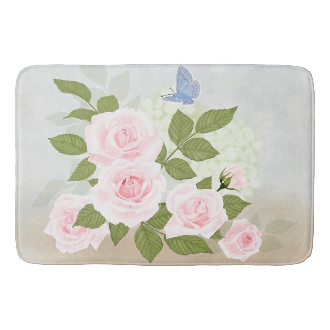 Pink Symphony-Roses Bathroom Mat (Front)