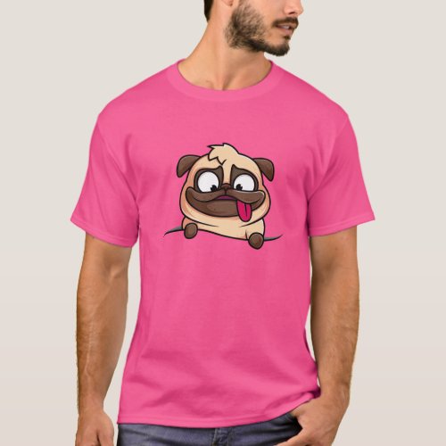 Pink t_shirt with cute dog design casual wear