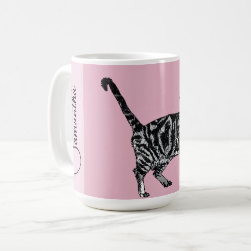 Pink Tabby Cat Cats Pink Girls Name Nursery