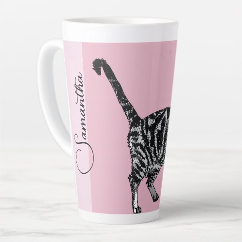 Pink Tabby Cat Cats Pink Girls Name Nursery