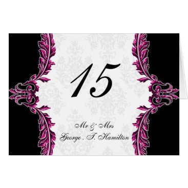 pink table seating card