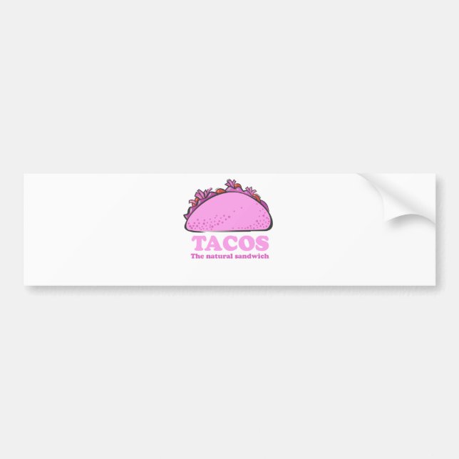 PINK TACOS BUMPER STICKER (Front)