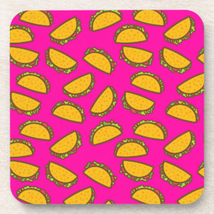pink tacos drink coaster
