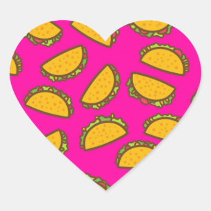 pink tacos heart sticker