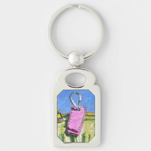 Pink Tag Keychain (Front)