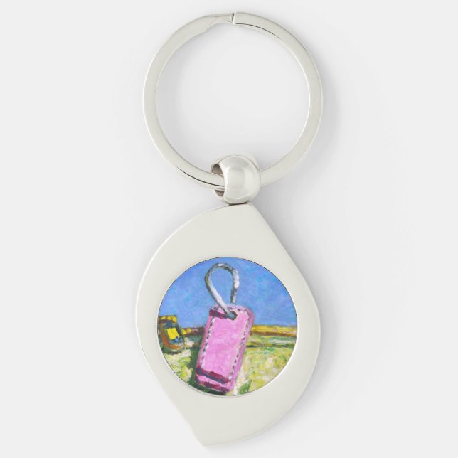 Pink Tag Keychain (Front)