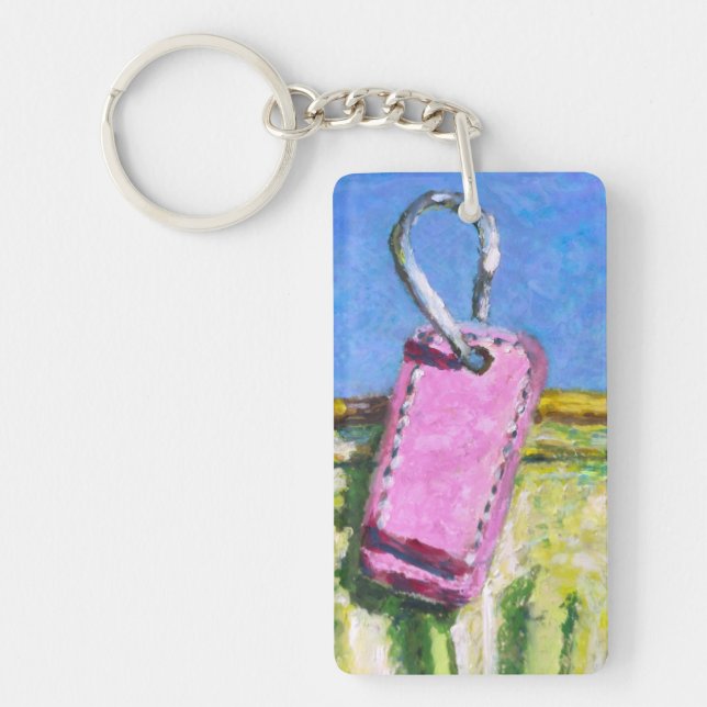 Pink Tag Keychain (Front)