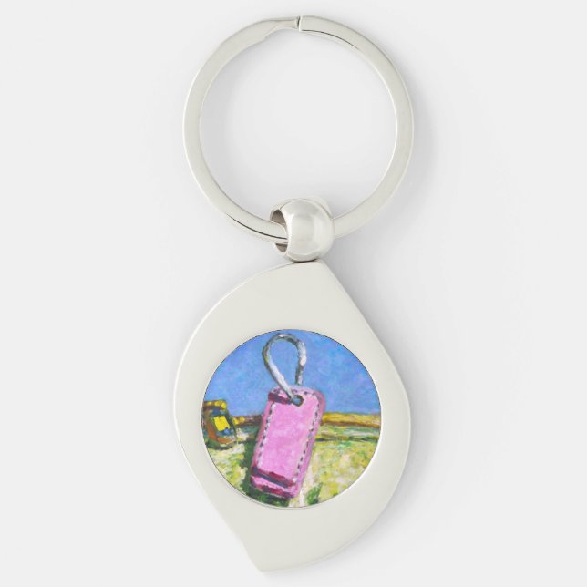 Pink Tag Keychain (Front)