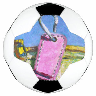 Pink Tag Soccer Ball