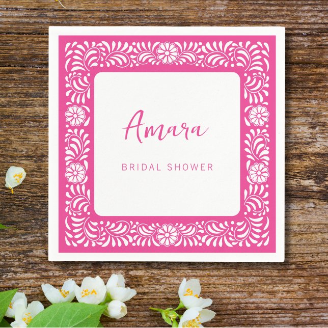 PINK TALAVERA BRIDAL SHOWER NAPKINS (Creator Uploaded)