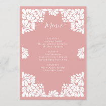 Pink Talavera Cielito Lindo Girl Baby Shower Menu