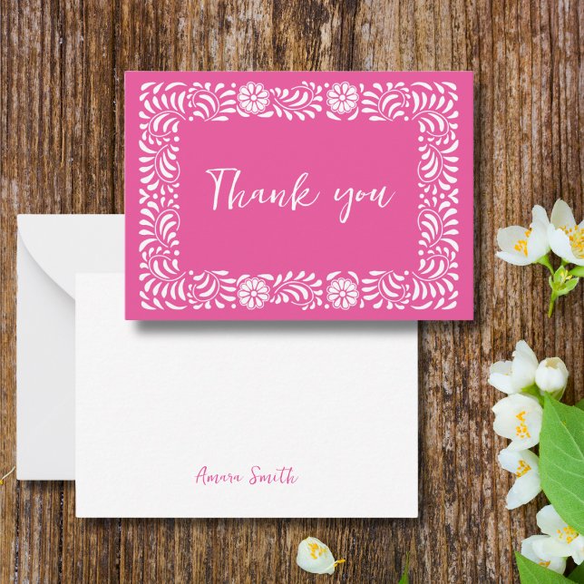 PINK Talavera thank you Note Card (Creator Uploaded)