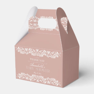 Pink Talavera Tile Fiesta Baby Shower Dessert Favor Boxes