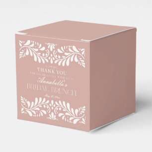 Pink Talavera Tile Spanish Fiesta Bridal Brunch Favor Boxes