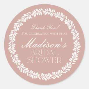 Pink Talavera Tile Spanish Fiesta Bridal Shower Classic Round Sticker