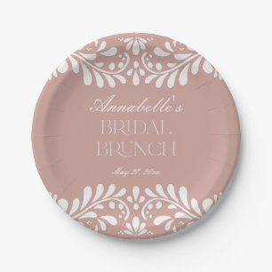 Pink Talavera Tile Spanish Fiesta Bridal Shower Paper Plates