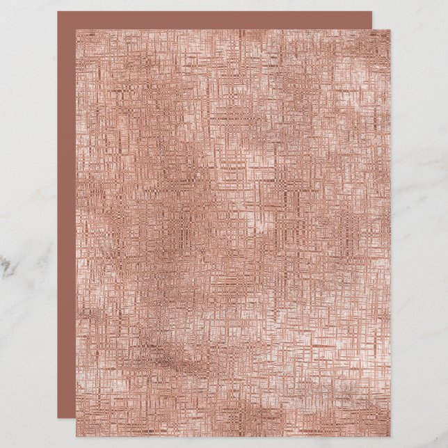 Pink Tan Chestnut Silk Texture Scrapbook Paper (Front/Back)