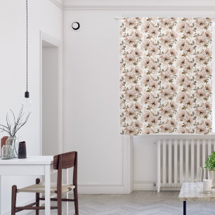 Pink Tan Floral Western Floral Blackout Curtains
