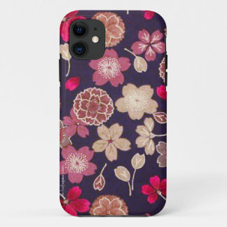 Pink & Tan Flowers iPhone 11 Case