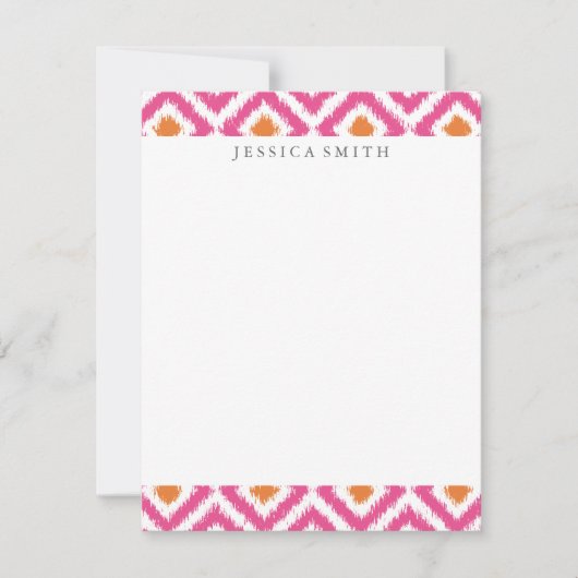 Pink Tangerine Ikat Pattern (Front)