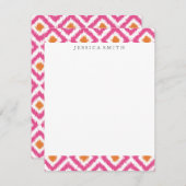 Pink Tangerine Ikat Pattern (Front/Back)