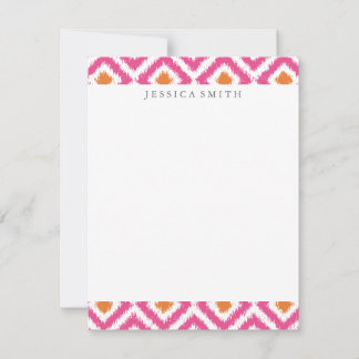 Pink Tangerine Ikat Pattern