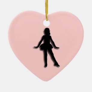 Pink Tap Dancer Ceramic Ornament
