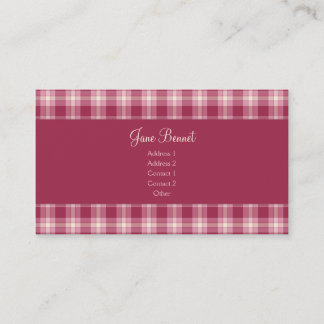 Pink Tartan Business Card