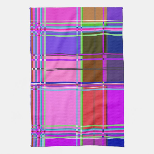 Pink tartan Fabric Pattern Cloth Madras (Vertical)