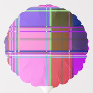 Pink tartan Fabric Pattern Cloth Madras Balloon