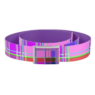 Pink tartan Fabric Pattern Cloth Madras Belt