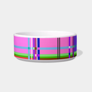 Pink tartan Fabric Pattern Cloth Madras Bowl