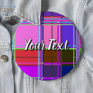 Pink tartan Fabric Pattern Cloth Madras Button