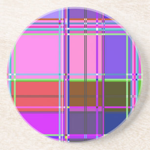 Pink tartan Fabric Pattern Cloth Madras Coaster