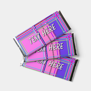 Pink tartan Fabric Pattern Cloth Madras Hershey Bar Favors