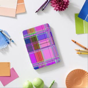 Pink tartan Fabric Pattern Cloth Madras iPad Mini Cover