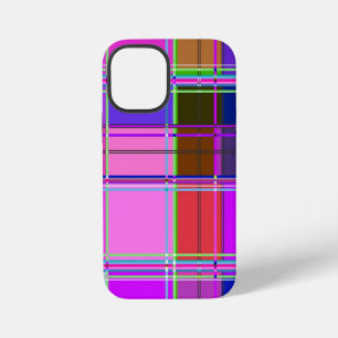 Pink tartan Fabric Pattern Cloth Madras iPhone 12 Mini Case