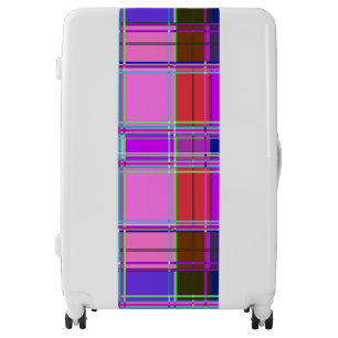 Pink tartan Fabric Pattern Cloth Madras Luggage