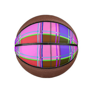 Pink tartan Fabric Pattern Cloth Madras Mini Basketball
