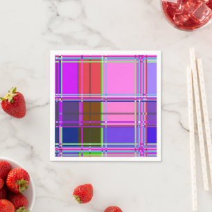 Pink tartan Fabric Pattern Cloth Madras Napkins